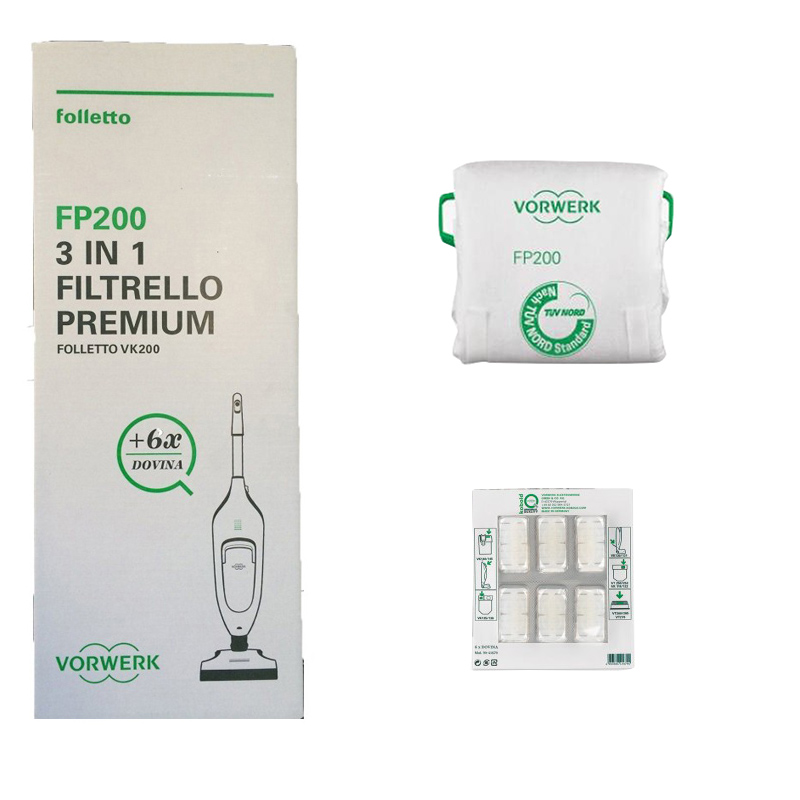 Vorwerk Folletto 3 in 1 filtrello premium vk220 / vk220 s FP200 - Casa del  Rasoio - Elettrodomestici dal 1956